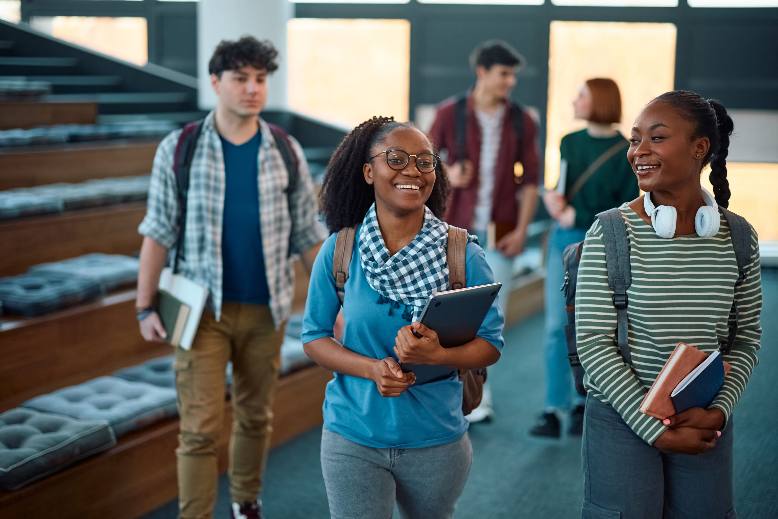 Students in a college prep course